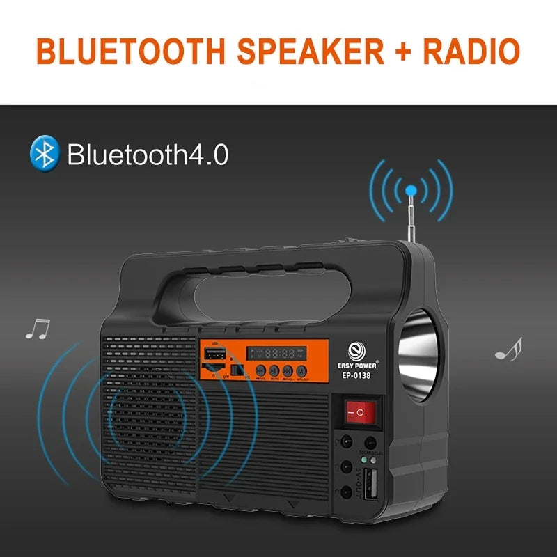 Portable Power Station Solar Lighting System with 3 Bulb 6W Solar Panel Outdoor Camping Power Bank Emergency Mobile Power Supply