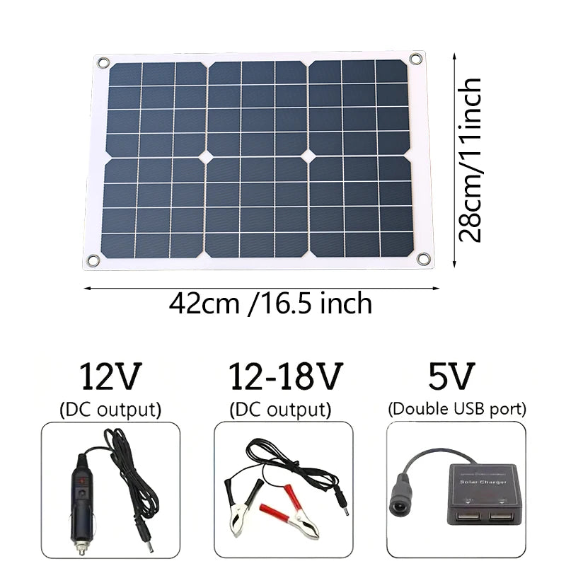 6000W Solar Inverter Kit 600W Solar Panel 100A Charge Controller 12V/110V/220V Off-Grid Power System