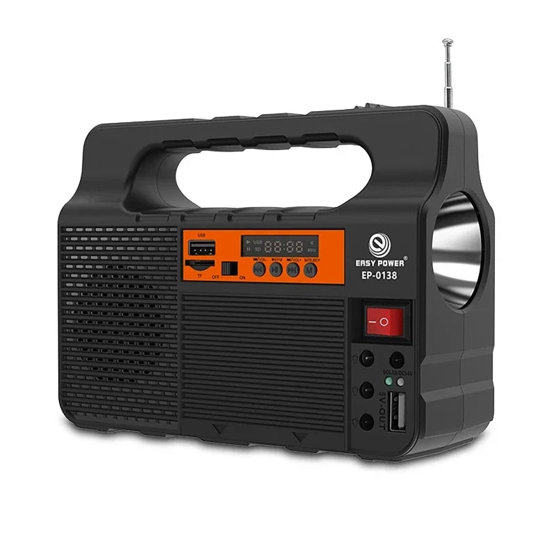 Système Solaire Multifonction – Éclairage LED, Radio FM, Recharge USB